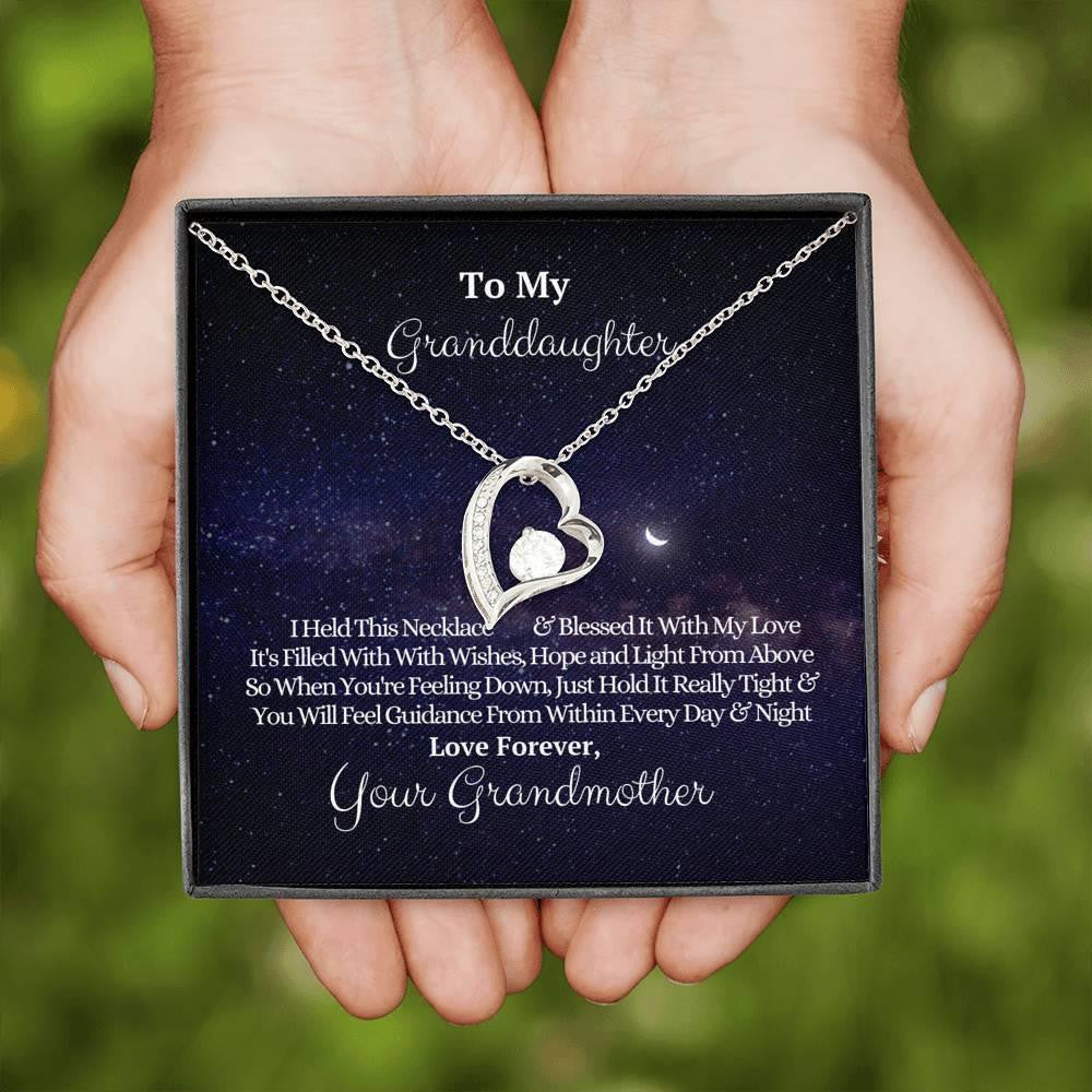 Galaxy Themed Gift For Granddaughter Blessed It With My Love Forever Love Necklace