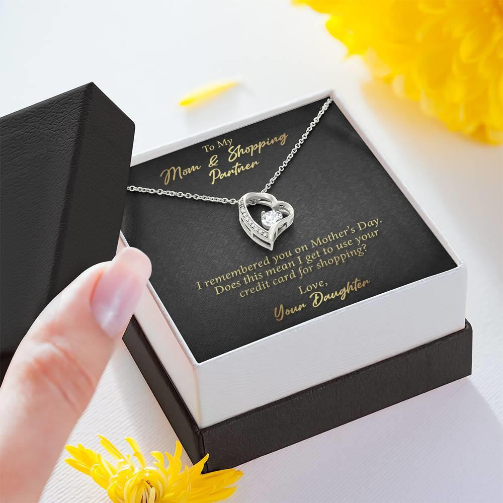 Luxury Gift For Mom Shopping Partner I Remembered You Forever Love Necklace