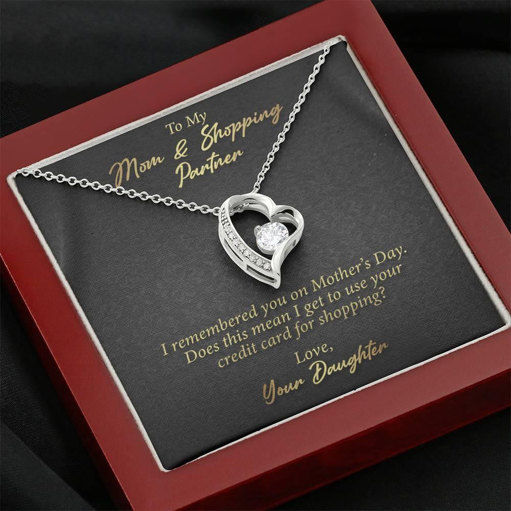 Luxury Gift For Mom Shopping Partner I Remembered You Forever Love Necklace