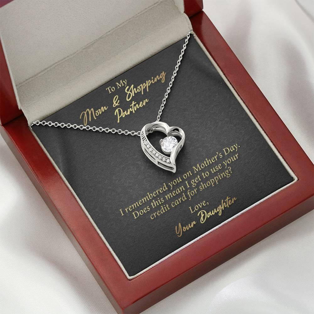 Luxury Gift For Mom Shopping Partner I Remembered You Forever Love Necklace