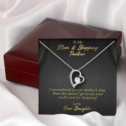 Luxury Gift For Mom Shopping Partner I Remembered You Forever Love Necklace